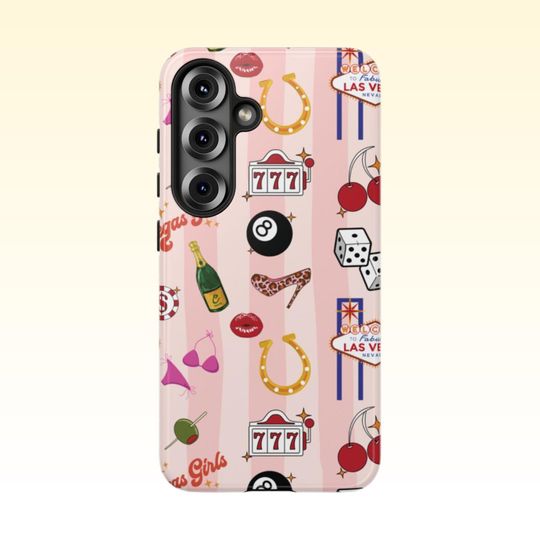 Las Vegas Sticker Design Samsung Case | Samsung 25 24 23 22 21 20 10, PLUS, ULTRA, Phone Cases, Unique Phone Design