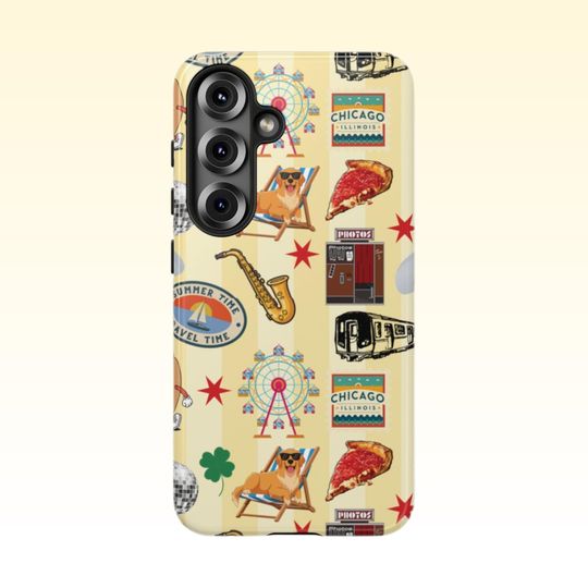 Chicago Design Samsung Case | Samsung 25 24 23 22 21 20 10, PLUS, ULTRA, Phone Cases, Unique Phone Design, Graduation Gift