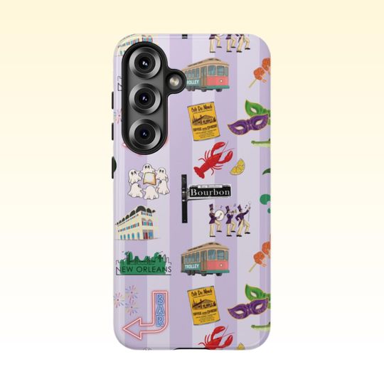 New Orleans Sticker Design Samsung Case | Samsung 25 24 23 22 21 20 10, PLUS, ULTRA, Phone Cases, Unique Phone Design