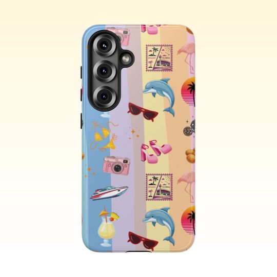 Miami Sticker Design Samsung Galaxy Case | Samsung 25 24 23 22 21 20 10, PLUS, ULTRA, Phone Cases, Unique Phone Design