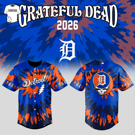 Detroit Tigers Grateful Dead Night 2026 Limited Edition Baseball Jersey