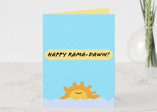 Kawaii Greeting Card - Ramadan Eid Card  - Happy Rama-dawn!