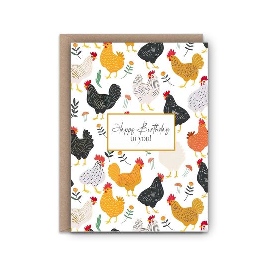 Happy Birthday to you | Crazy Chicken Lady | Birthday Card | Encouragement | Blank cards | Greeting cards