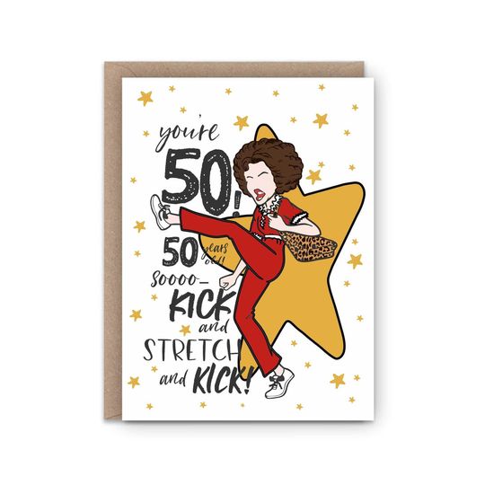 You're 50 ! | Birthday Card | Greeting cards | Sally Omalley | over the hill card