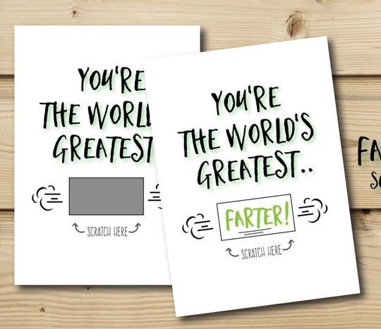 Funny Father's Day Card // Father's Day Card Scratch-off // Happy Father's Day Card //