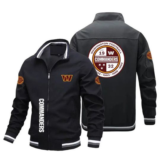 Washington Commanders High Collar Bomber Jacket