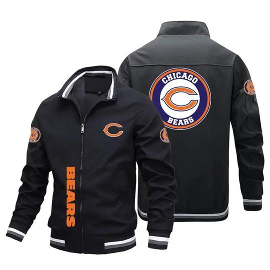 Chicago Bears High Collar Bomber Jacket