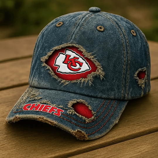 Kansas City Chiefs Denim Washed Cap New Style