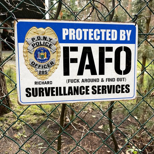 Custom Badge Gifts for Police Metal Sign
