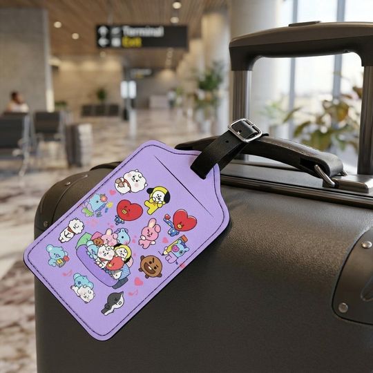 BT21 BTS Kpop Boy Band Luggage Tags, Bangtan Boys Arirang Luggage Tags, Army Luggage Tags, Travel Gift, Suitcase Tag