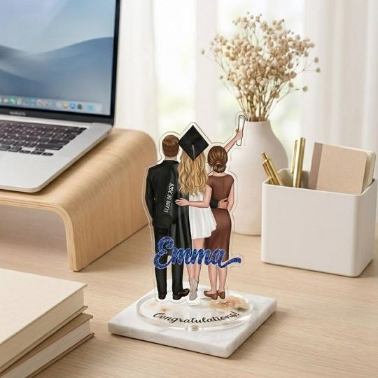Custom Graduation Acrylic Spinning Standee, Personalized High School College Grad, Class of 2026 Graduation, Daughter's Graduation Standee