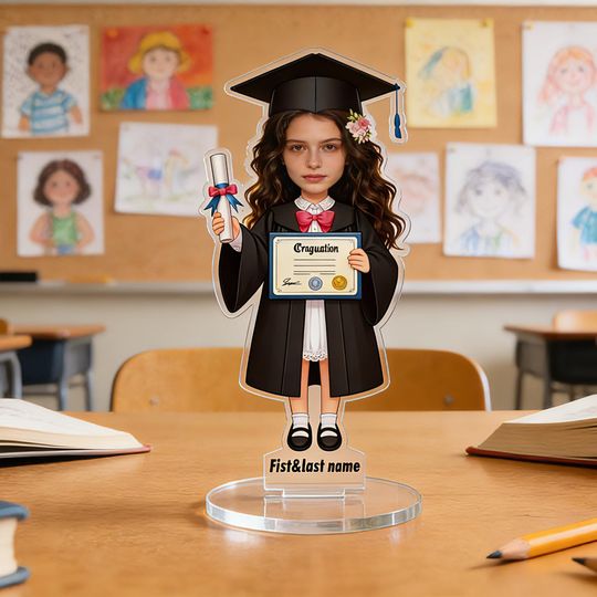 Custom Graduation Acrylic Standee, Personalized Photo Name Desktop Sign, Party Decor keepsake