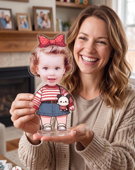 Custom Photo Standee  Personalized Acrylic Keepsake, Freestanding Tabletop Decor