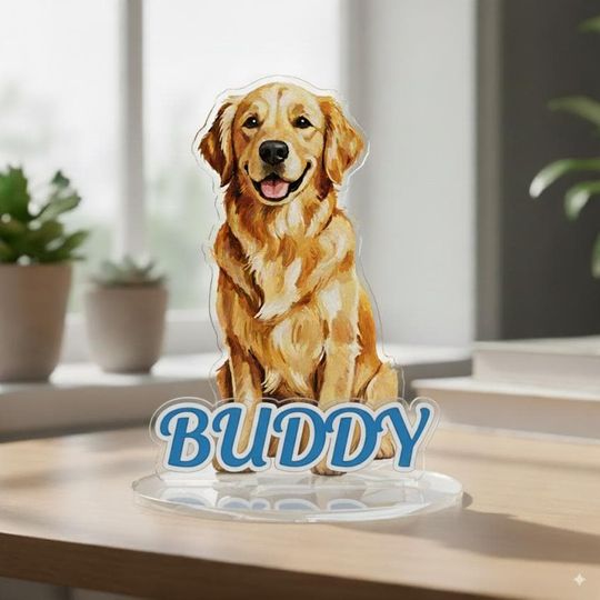 Custom Pet Acrylic Photo Standee: Personalized Desk Decor