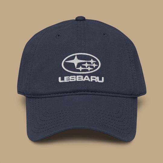 Lesbaru Embroidered Garment Washed Baseball Cap: Lesbian Pride Hat