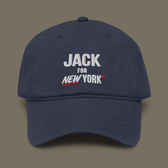 Jack For New York Embroidered Garment Washed Baseball Cap | Jack Schlossberg