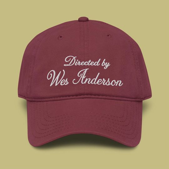 Wes Anderson Embroidered Garment Washed Baseball Cap | Director Hat