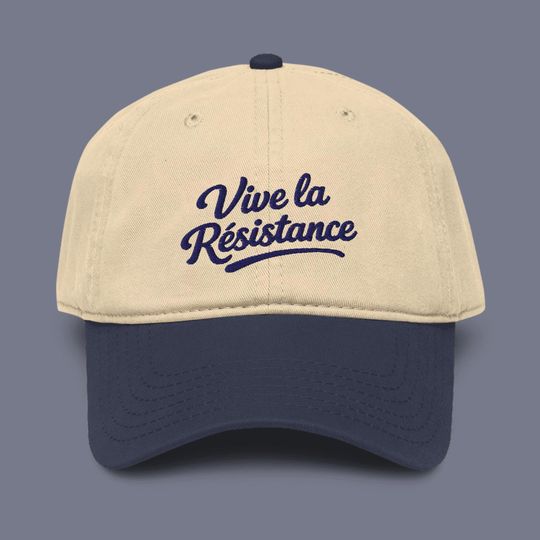 Vive la Rsistance Embroidered Garment Washed Baseball Cap