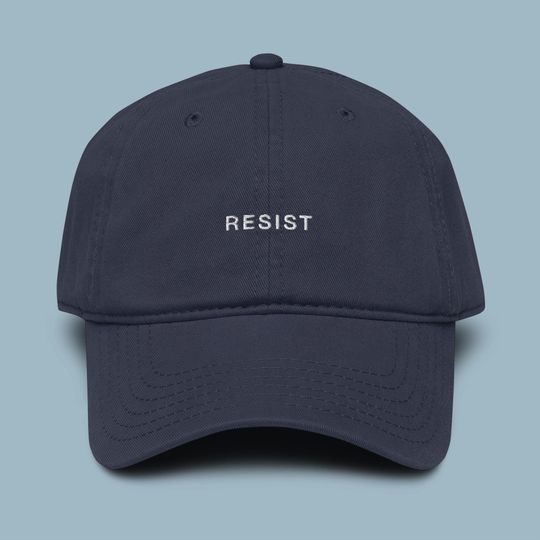 Resist Embroidered Garment Washed Baseball Cap