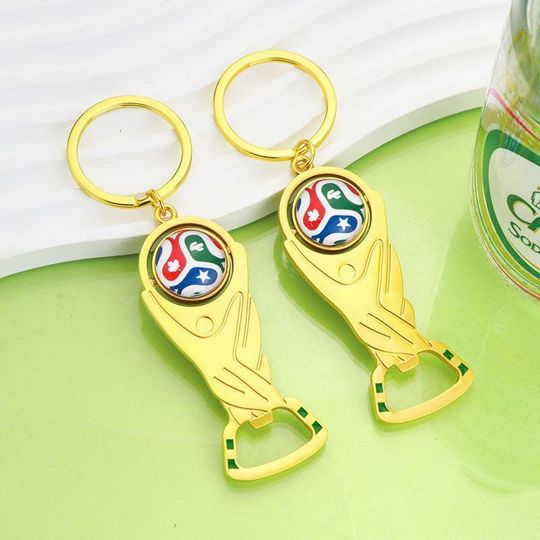 2026 World Cup Keychain Bottle Opener Gold Trophy