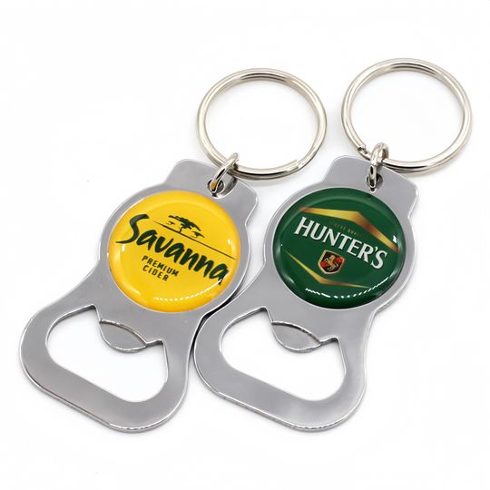 Custom Bottle Opener Keychain, Personalized Metal Beer Opener for Weddings, Bars, Parties, Business Logo Gifts for Promotion