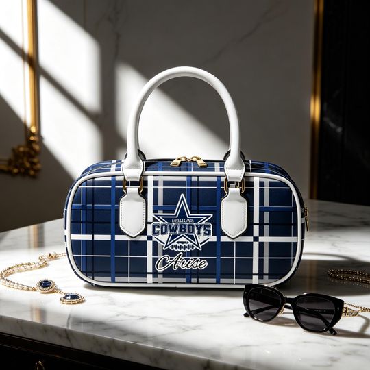 Dallas Cowboys Plaid Crossbody Bag, football Game Day Purse, Women's Mini Tote