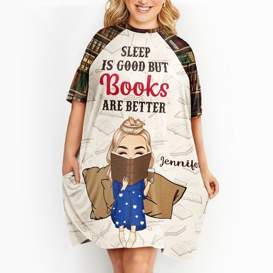          Reading Books Are Better - Gift For Book Lovers, Gift For Women - Personalized Women's Sleep Tee       