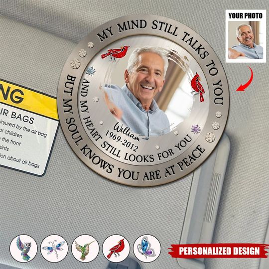 Personalized Car Visor Clip - My Mind Still Talks To You