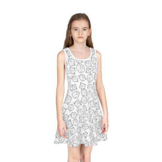 Girls' Floral Poppy Sleeveless Summer Sundress