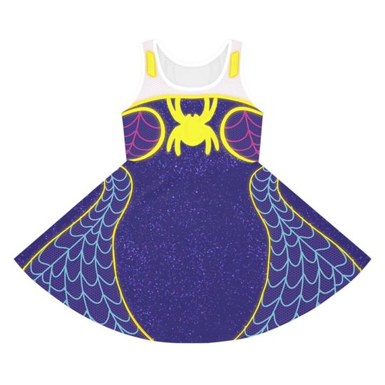 Ghost Spider Gwen Girls' Costume Dress - Web Spinners Yellow