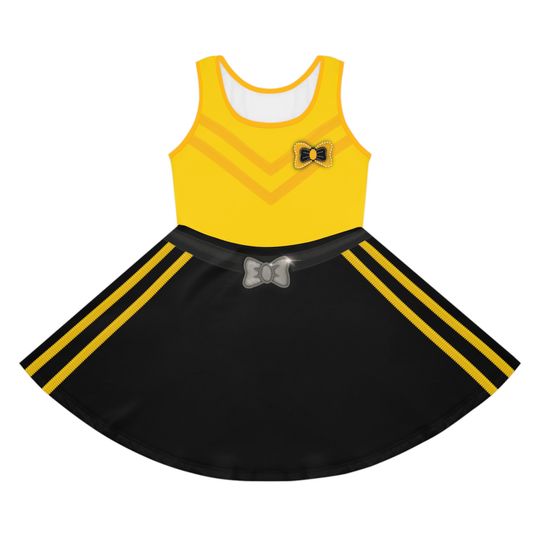 Emma Wiggle Inspired Costume Dress Up for Toddlers and Girls with Yellow Bows