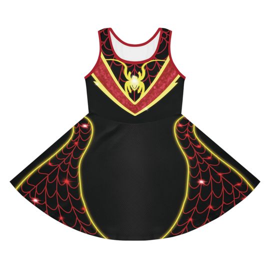 Miles Morales Spider-Girls' Sleeveless Sundress - Web Spinners Yellow
