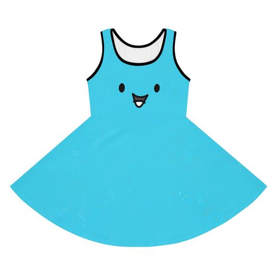 Girls' Sleeveless Sundress with Narwhal and Jellyfish Design, Featuring Unicorn and Sea Creature Prints