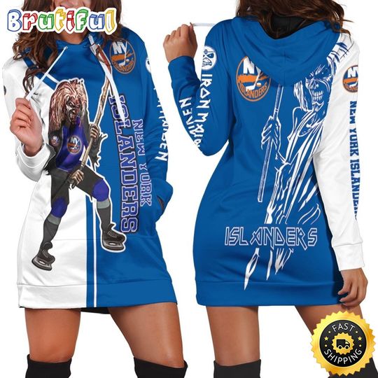 football New York Islanders And Zombie Hoodie Dress Print 3D Hoodie Women For Fans
