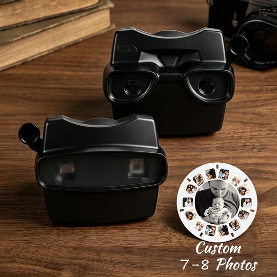 Custom Photo Viewfinder Reel,Personalized ViewMaster Style Gift for Dad,Nostalgic Keepsake,Fathers Day Gift for Husband,Anniversary Gift