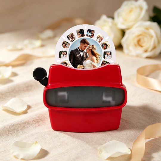 Custom Wedding Viewfinder Reel, Custom Photo Gift for Husband & Wife, Newly Engaged, Bridesmaid Gifts, Anniversary Gift for Couples