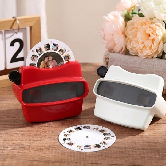 Custom ViewFinder, Personalized Photo Reel Viewer, Retro Memory Gift, Vintage Picture Keepsake For Couples