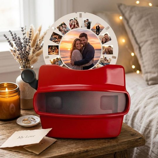 Custom Viewfinder with Photo Reels, Personalized Anniversary Gift for Him or Her, Photo Keepsake, Father's Day Gift for Dad, Graduation Gift