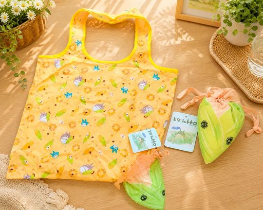 Yellow Totoro Shopping Tote Bag