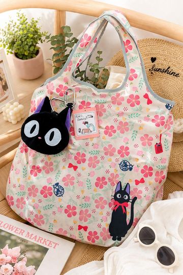 Cute Black Shopping Tote Bag