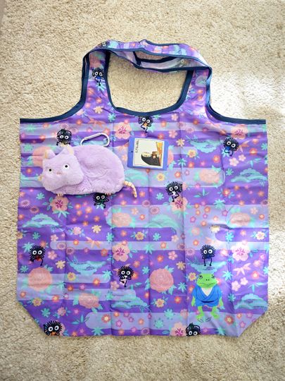 Kawaii Purple Shopping Tote Bag