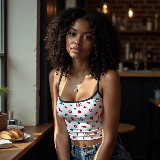 Explore 3D Spaghetti Strap Tank Tops