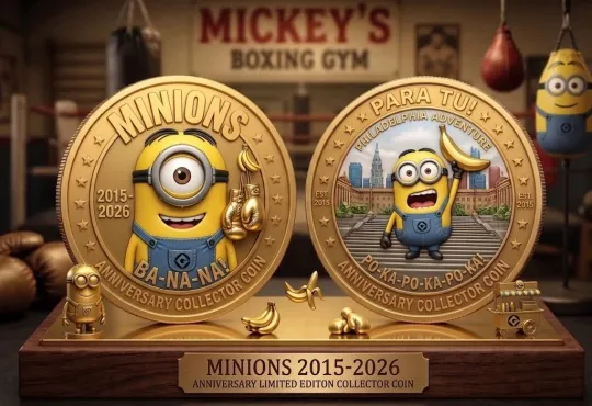 New  Minion Commemorative Coin 3d Gift For Fans