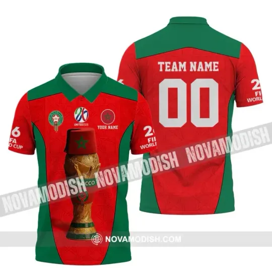 Discover Custom Morocco World Cup 2026 Polo Shirt
