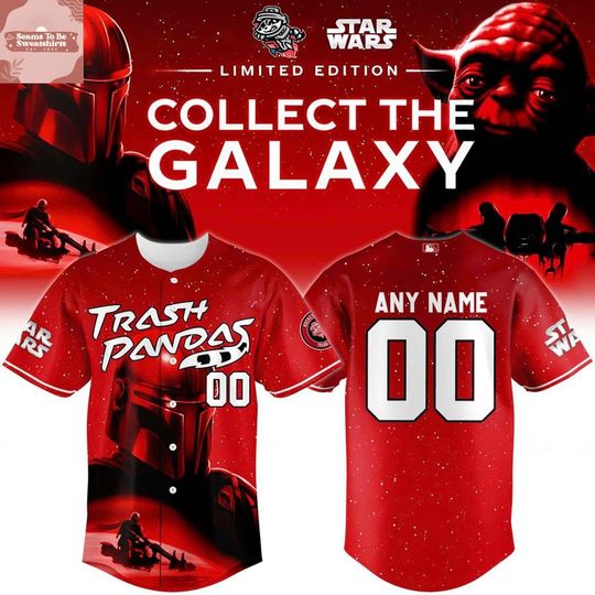 Rocket City Trash Pandas x Star Wars 2026 The Mandalorian Personalized Baseball Jersey