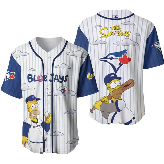 Toronto Blue Jays x Homer Simpson Wonderbat Retro Baseball Jersey 2026 Limited Release