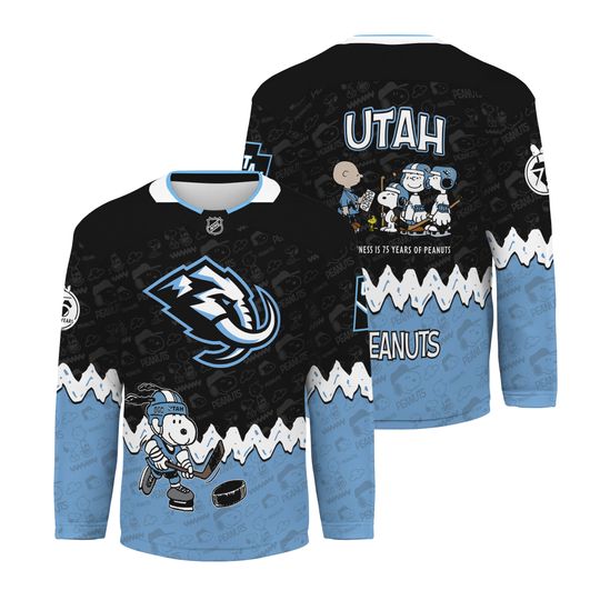 Utah Mammoth X 75Th Anniversary Of Peanuts 2025 Hockey Jersey