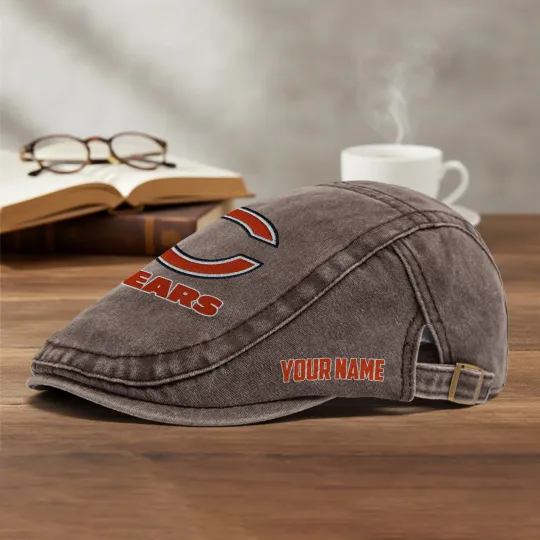 Chicago Bears Casual Adjustable Newsboy Cap