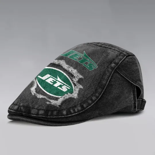 New York Jets Casual Adjustable Newsboy Cap
