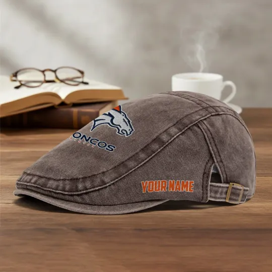 Denver Broncos Casual Adjustable Newsboy Cap